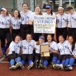 Photo courtesy of Sharon Hamilton                                The Bellevue Christian Vikings softball team defeated Coupeville 14-1 in the 2018 West Central District III Class 1A championship game on May 18 at the Regional Athletic Complex in Lacey.                                The Vikings, who have put together an overall record of 17-5 this season, have won 13 consecutive games. The Vikings will face the Cle Elum-Roslyn Warriors in the first round of the Class 1A state tournament at 10 a.m. on May 25 at Columbia Playfield in Richland.