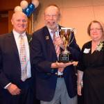 Johnson pictured with Overlake President and CEO Mike Marshand Chief HR and Chief Compliance Officer Lisa Brock. Photo courtesy of Overlake