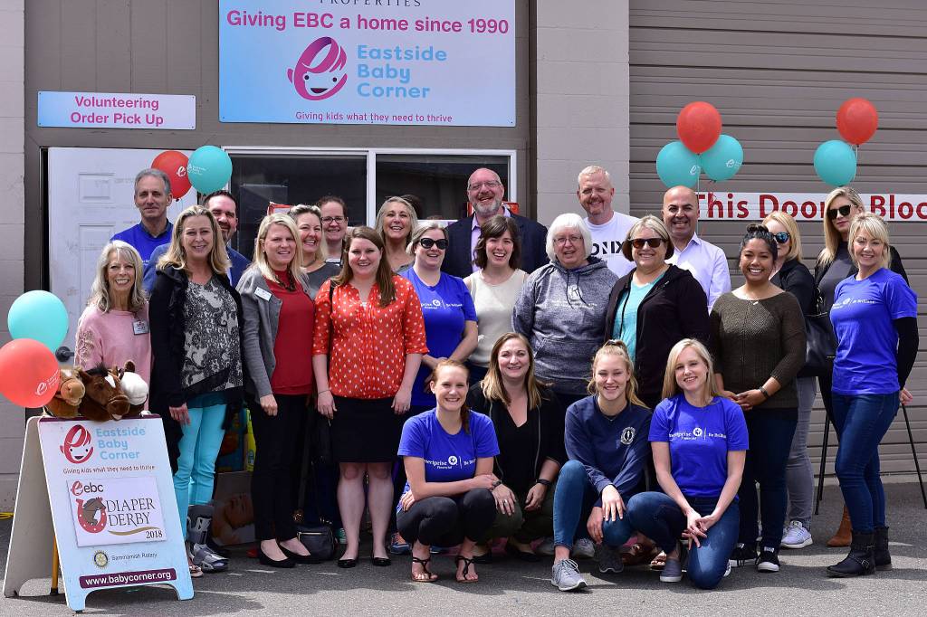 Pictured here are Diaper Derby participants who attended the head-shaving event in the spirit of diaper donations. Photo courtesy of Eastside Baby Corner