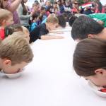 People of all ages participated in the strawberry shortcake eating contest. Evan Pappas/Staff Photo                                People of all ages participated in the strawberry shortcake eating contest. Evan Pappas/Staff Photo