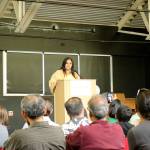 Manka Dhingra, a Washington State Senator with the 45th legislative district, spoke to the audience about the struggles that ethnically diverse communities face and what needs to be done moving forward. Hanson Lee/staff photo.