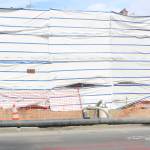 The Winters House has had scaffolding set up on three sides of the building and has been wrapped up to protect it from the construction being done on the Sound Transit Light Rail tunnel that will pass underneath the front yard. Evan Pappas/Staff Photo