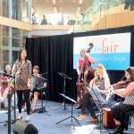 Jazz group My Gypsy Friends from the Jazz Night School perform on the Sound and Movement stage inside of the mall. Evan Pappas/staff photo