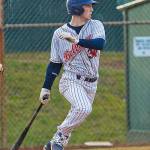 Bellevue Bulldogs baseball player Griffin McCormick connects on a base-hit during the 2018 season. McCormick, who finished with a team best .346 batting average this season, will continue his baseball career at Sacramento State University. Photo courtesy of Rich Dworkis