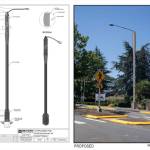 A rendering of Verizons light pole small cell implementation designs for Kirkland. Courtesy of the city of Kirkland