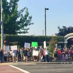 Locals gather in support of each other at an ant-hate rally on Aug. 5. Photo courtesy of Rebecca Schaechter