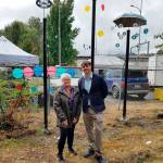 Volunteer, Claudia Browers and Executive Director, David Bowling are proud of all the hard work everyone has done. Stephanie Quiroz/staff photo.