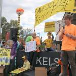 Bellevue residents hold rally to oppose Puget Sound Energy transmission line