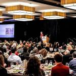 Keynote speaker Jenny Lay-Flurrie, Microsofts Chief Accessibility Officer, spoke of creating technologies, workplaces, and communities that celebrate and harness the power of people of all abilities, and how she has found strength through her own disability. Madison Miller/staff photo.