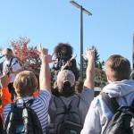 Gypsy Temple performs at Mt. Si High School on Oct. 17. From left: Hamoon Milaninia, Wilson Rahn, Cameron Lavi-Jones and Kai Evan Hill. Madison Miller/staff photo.