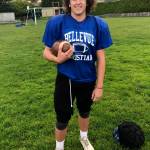 Bellevue Christian Vikings defensive end/offensive tackle Jack Sirich hopes to lead his team to the playoffs this November. Shaun Scott/staff photo