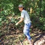 A volunteer helps clear branches away from the project area. The Master Naturalist Training Program educates volunteers on various environment-related topics. Courtesy Photo.