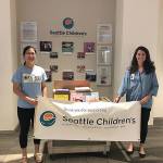 Andrea Liao holds book drive with Seattle Childrens Hospital and Odessa Brown as part of Book the Future. Photo courtesy of Andrea Liao.