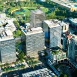 A conceptual rendering of the Bellevue Plaza once it is completed. The project would build three office towers in the citys downtown. City of Bellevue documents