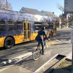 Bellevue installs new bike-safe bus platform on 108th Avenue NE
