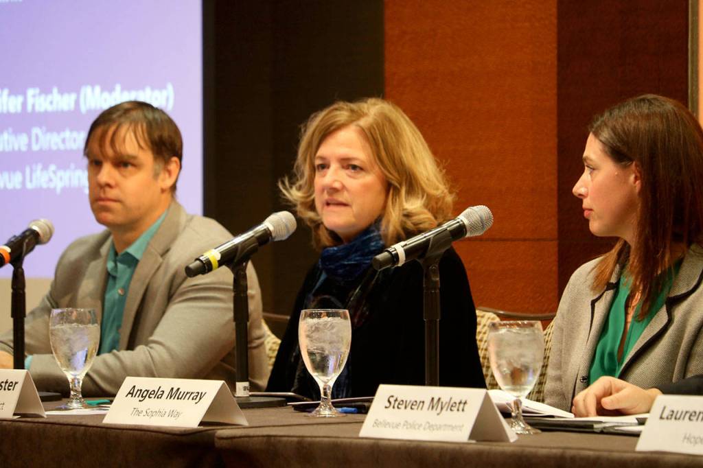 Judy Buckmaster explains why having a home is so important to the quality of education for students. Evan Pappas/Staff Photo
