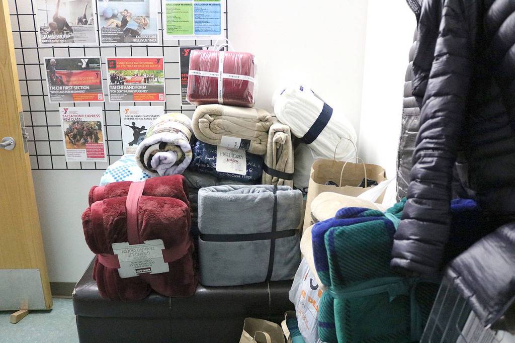 The Zumbathon event collected 48 blankets for the Seattle Union Gospel Mission on Jan 5. Stephanie Quiroz/staff photo.