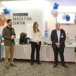 Overlake Medical Center president and CEO Mark Mike Marsh, along with Amber Weiseth and Dr. Bill Berry from Ariadne Labs in Boston speak of the importance of the Team Birth Project on Jan 22. Stephanie Quiroz/staff photo