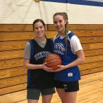Bellevue Christian Vikings seniors Molly VandenBrink, left, and Molly Olson, right, are two of the Vikings five seniors on the varsity roster. Bellevue Christian currently has an overall record of 17-0. Shaun Scott, staff photo