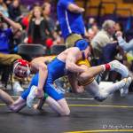 Newport Knights senior 113-pound wrestler Josh Lee defeated Bothells Kai Smith in the 4A KingCo 113-pound title match on Feb. 2 at North Creek High School. Photo courtesy of Don Borin/Stop Action Photography