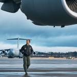Reily Finnelly has operated the C-17, a four-engine aircraft that moves cargo and people wherever they need to go in the world. Photo courtesy of the Department of Defense