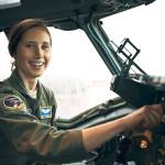 Bellevue resident Reily Finnelly is a pilot in the Air Force Reserve. Finnelly gets to do what she loves: fly planes and travel the world. Photo courtesy of the Department of Defense.