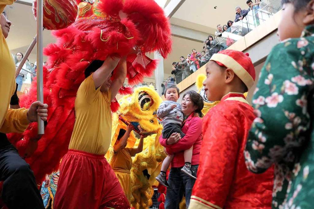 Community members attended the eighth annual Lunar New Years Spectacular at Bellevue Square on March 2. Stephanie Quiroz/staff photo.