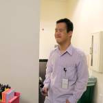 Arthur Hwang is also an AtWork! client hired at the law firm. Hwang works loading paper into printing machines and cleaning the staff room. Stephanie Quiroz/staff photo.