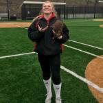 Newport Knights junior shortstop Alexis Barashkoff is determined to lead her team back to the Class 4A state tournament for the second consecutive season on the softball field this spring. Barashkoff went 2-for-2 at the plate in a loss against the Bonney Lake Panthers on March 14. Shaun Scott, staff photo