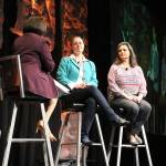 A.G. Noble and Michelle Brode, both YES counselors, discuss the causes of addiction and substance abuse in youth. Madison Miller/staff photo