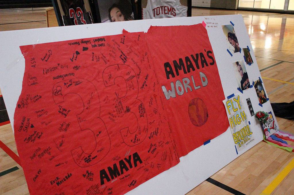 Madison Miller/staff photo                                 A memorial was held at Sammamish High School in honor of senior Amaya Storseth.