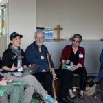 Eastside Race and Leadership Coalition Volunteer Alice Fong leads the discussion group on the rise of hate crimes on the Eastside and what people can do about them. Evan Pappas/Staff Photo