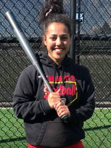 Newport Knights senior softball player Noelle Thomas enjoys watching the 1980s classic Ferris Buellers Day Off when she is away from the softball field. Shaun Scott/staff photo