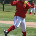 Hanako Hirai fires away for Newport High. Andy Nystrom / staff photo
