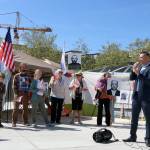 Timothy Yanovskiy, chairman of the board for the MIRAH Foundation, welcomes everyone to the event. Evan Pappas/Staff Photo