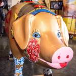 Zuolie Deng, a Seattle artist, created a Chinese version of a pig at his studio in Seattles Chinatown-International District. Photo courtesy of Market Foundation Twitter page.