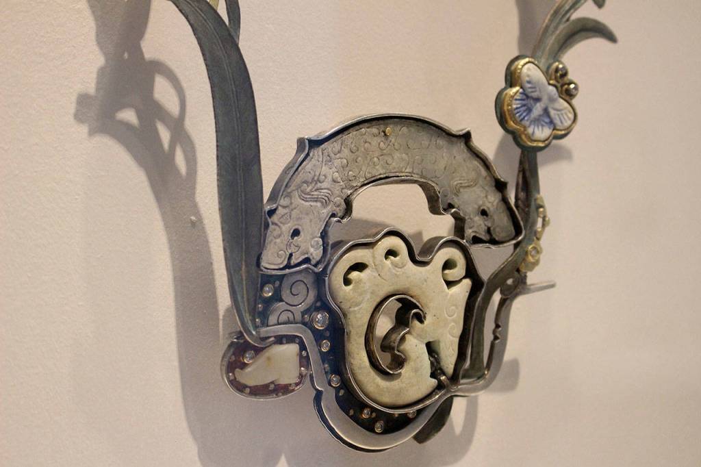 Ron Hos last necklace was completed after his death, Orchid Dragon Galaxy. Madison Miller / staff photo