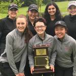 The Sammamish Totems girls golf team won a district championship for the third consecutive season on May 14 at the Skagit Golf and Country Club. Photo courtesy of Annette Labissoniere