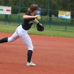 Bellevues Kelly Treves throws to first for an out during the Wolverines 10-0 loss to Snohomish at the 3A state softball tournament on May 24 at the Regional Athletic Complex in Lacey. Bellevue beat Juanita, 9-3, and lost to Meadowdale, 8-0, later that day. Bellevue finished its season with a 21-7 overall record. Andy Nystrom /staff photo
