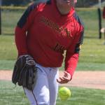 Newport Knights senior pitcher Hanako Hirai (pictured) earned first-team, all-league honors for her dominating performances in the pitching circle throughout the 2019 season. Andy Nystrom/staff photo