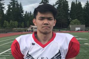Sammamish Totems head football coach Rylen Akana said middle linebacker Hikaru Aoyagi (pictured) will anchor his teams defense on the gridiron during the 2019 season. Shaun Scott/staff photo