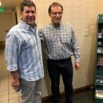 Seattle Mariners legend Edgar Martinez, left, and Seattle Times Columnist Larry Stone, right, collaborated on a book titled, Edgar: An Autobiography. Martinez and Stone attended a book signing on June 12 at Barnes Noble in Bellevue. Shaun Scott/staff photo