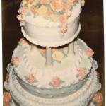 Photo courtesy/Sharon Graham                                The first cake Sharon made shown on a Polaroid picture. It was made for a friend from church and used a buttercream frosting.