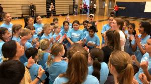 The Interlake Saints summer youth volleyball camp took place from June 24-26 at Interlake High School. Photo courtesy of Eduardo Guerrero