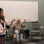 Mingzhu Jacobson, Binliang Wang, and Yabin Hu practice for Women in Times of War. Madison Miller / staff photo