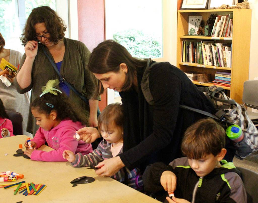 Participants made a craft at the end of the event. Blake Peterson/staff photo