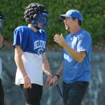 Vikings head coach Todd Green addresses his defense during practice. Benjamin Olson/ staff photo