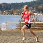 Sammamish sophomore Hale Behan finished first in the boys race with a time of 16:33.18 at the 3A/2A KingCo Cross Country Championships on Oct. 24 at Lake Sammamish State Park. Benjamin Olson/staff photo