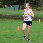 Bellevue senior Katherine Forsberg placed first in the girls race with a time of 18:46.24 at the 3A/2A KingCo Cross Country Championships on Oct. 24 at Lake Sammamish State Park. Benjamin Olson/staff photo
