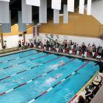 Eastside students at a 2018 swim meet hosted at Mercer Islands Mary Wayt Pool. Currently, this facility is one of few on the Eastside that can be used for events like this. Raechel Dawson/staff photo